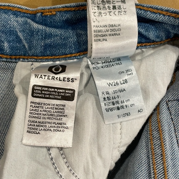 Levi's Women's High-Rise Wedgie Straight Cropped Jeans, Size 26 - Picture 6 of 7